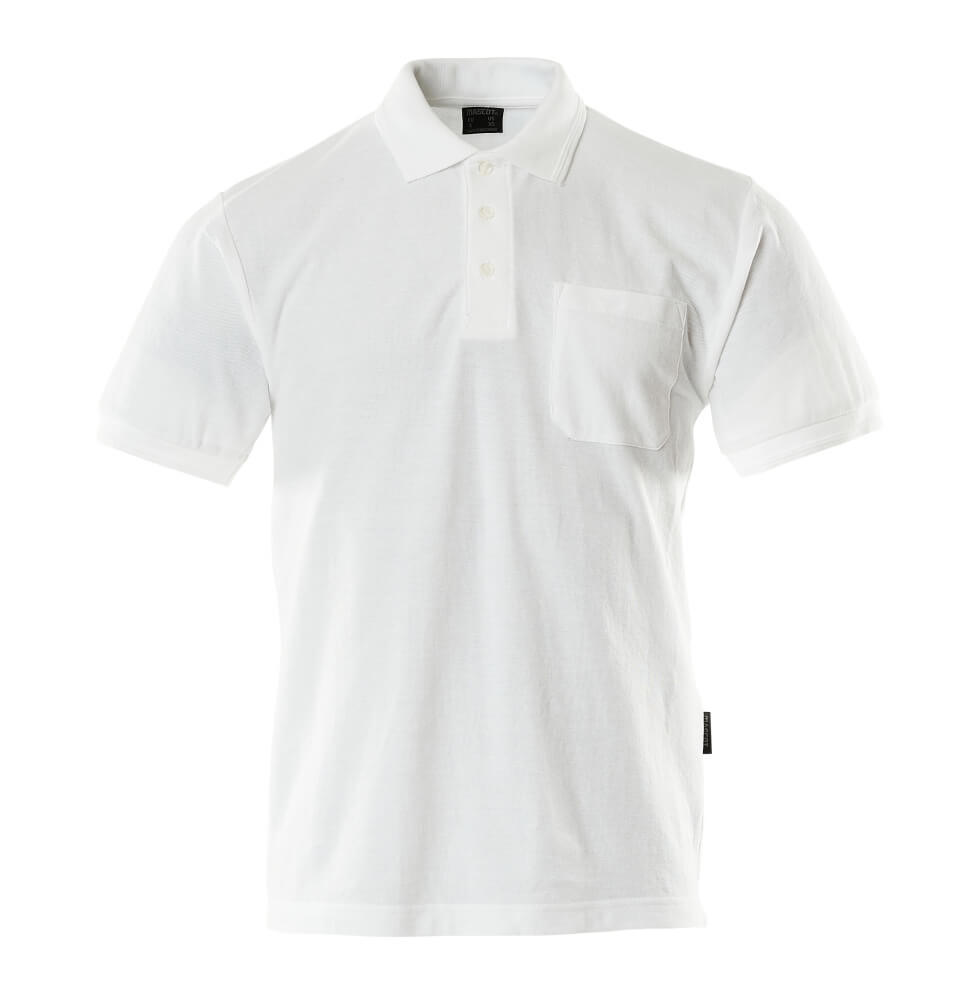 MASCOT® Borneo Polo-Shirt mit Brusttasche 00783-260 Weiß