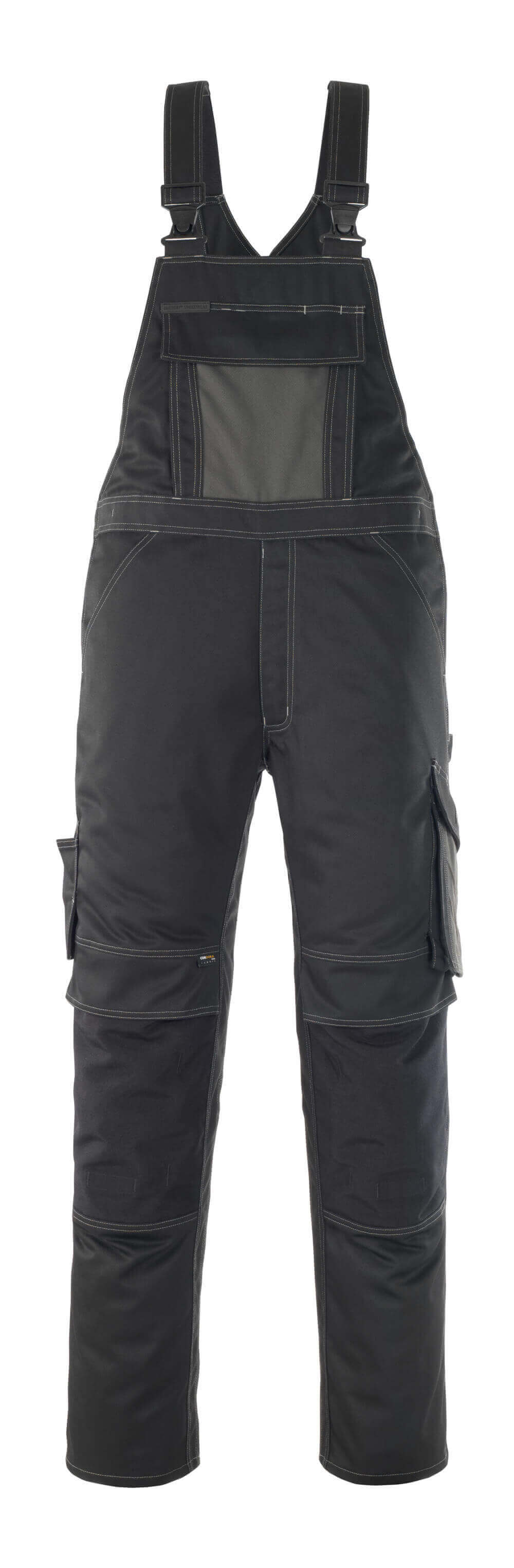 MASCOT® Leipzig Latzhose mit Knietaschen 12069-203 Schwarz/Dunkelanthrazit