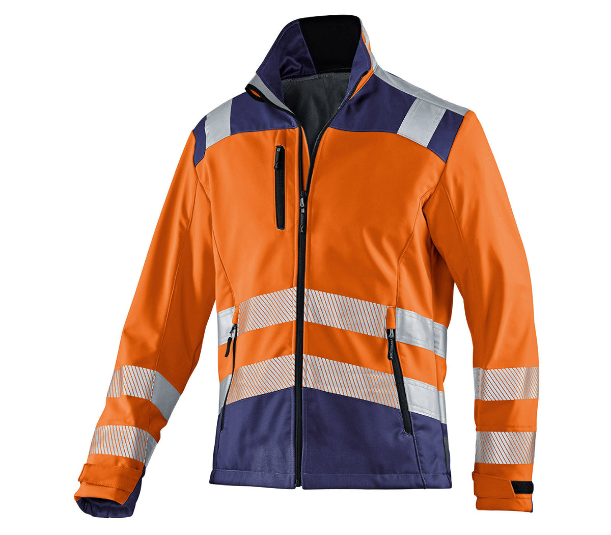 KÜBLER REFLECTIQ Softshell Jacke PSA 2 1507 8427 warnorange/dunkelblau