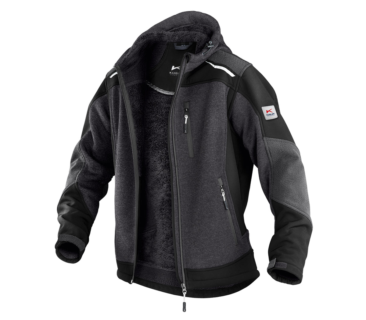 Strickjacke 1741 9511 dunkelgrau/schwarz