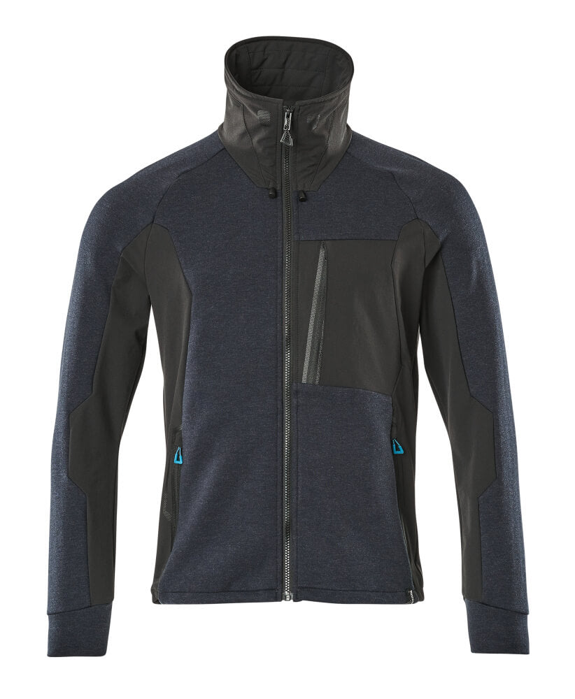 MASCOT® Sweatshirt mit Reißverschluss 17484-319 Schwarzblau/Schwarz