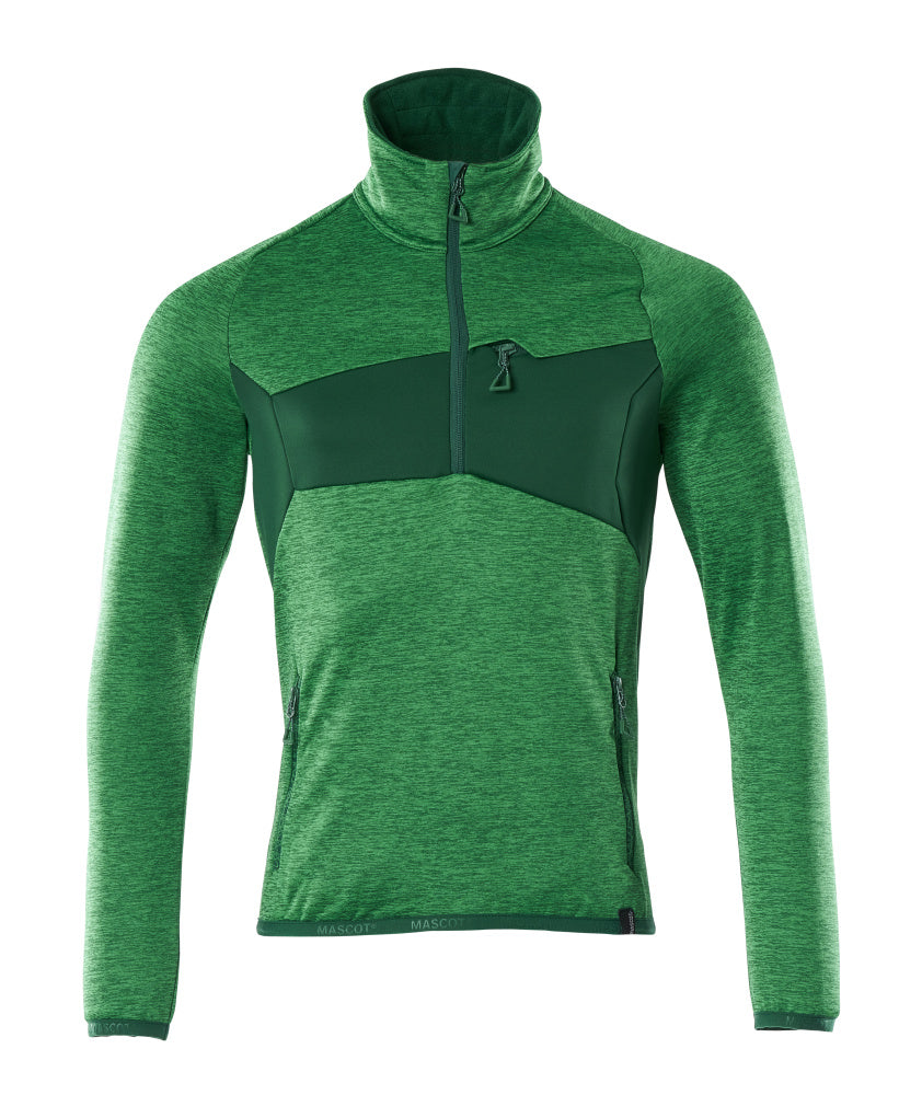 MASCOT® Fleecejacke mit kurzem Reißverschluss 18003-316 Grasgrün/Grün