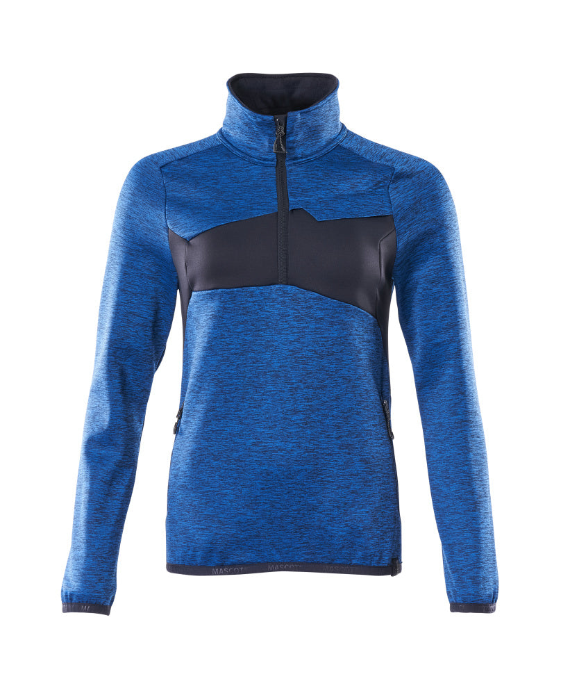 MASCOT® Fleecejacke mit kurzem Reißverschluss 18053-316 Azurblau/Schwarzblau