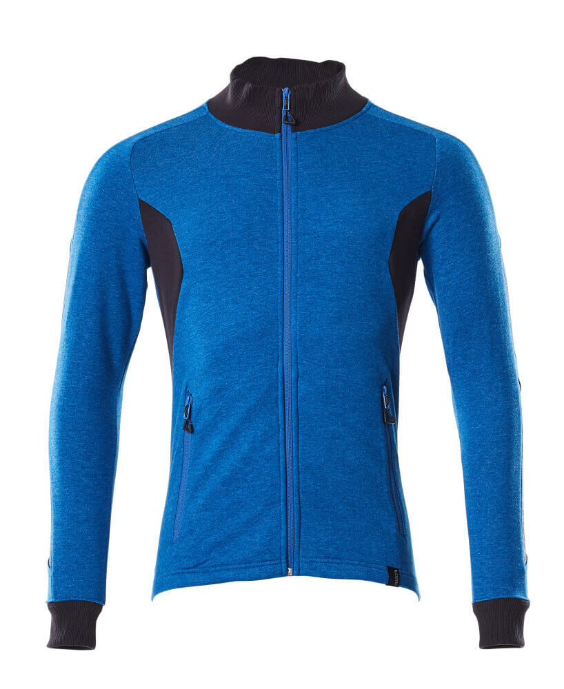 MASCOT® Sweatshirt mit Reißverschluss 18484-962 Azurblau/Schwarzblau