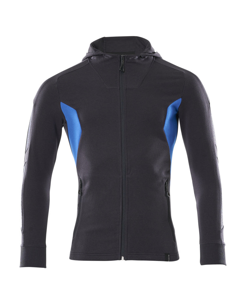 MASCOT® Kapuzenpullover mit Reißverschluss 18584-962 Schwarzblau/Azurblau