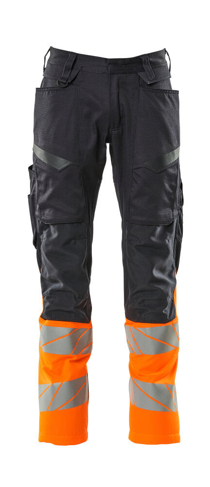 MASCOT® Hose mit Knietaschen 19679-236 Schwarzblau/Hi-vis Orange