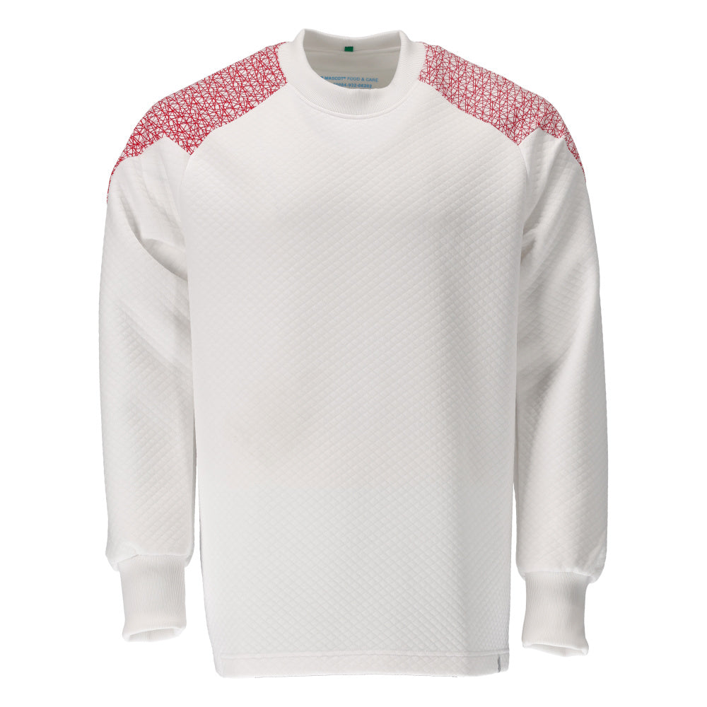 MASCOT® Sweatshirt 20084-932 Weiß/Verkehrsrot