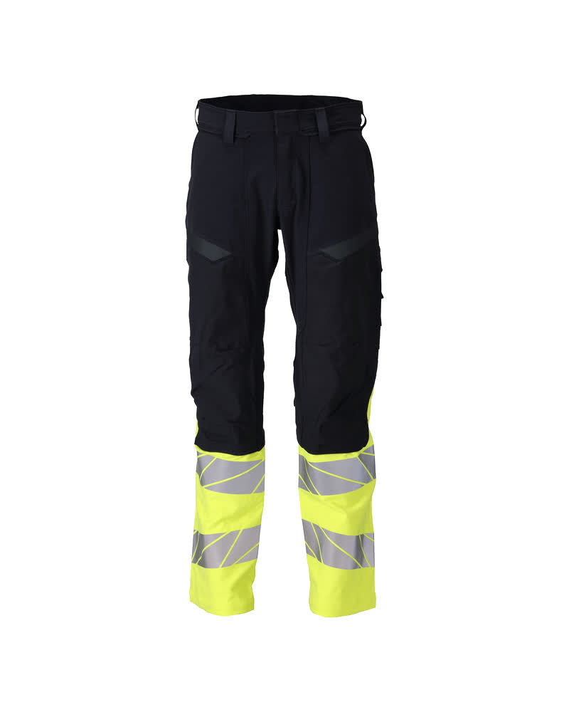 MASCOT® Hose mit Knietaschen 21179-284 Schwarzblau/Hi-vis Gelb