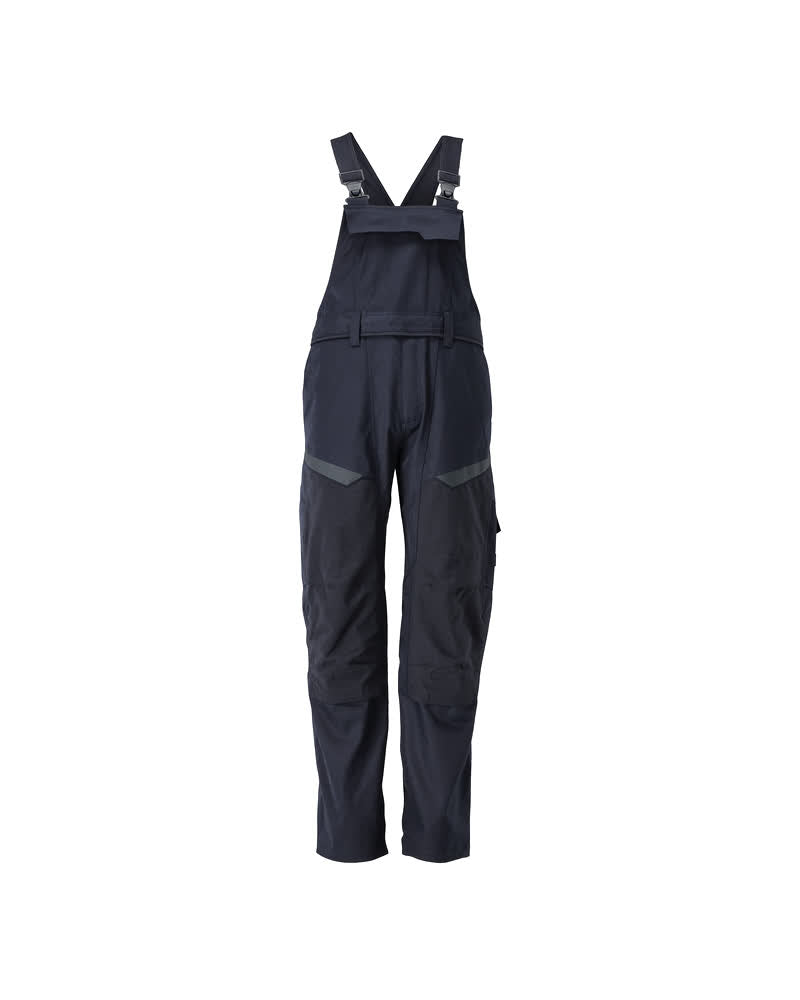 MASCOT® Latzhose mit Knietaschen 21569-281 Schwarzblau/Hi-vis Gelb