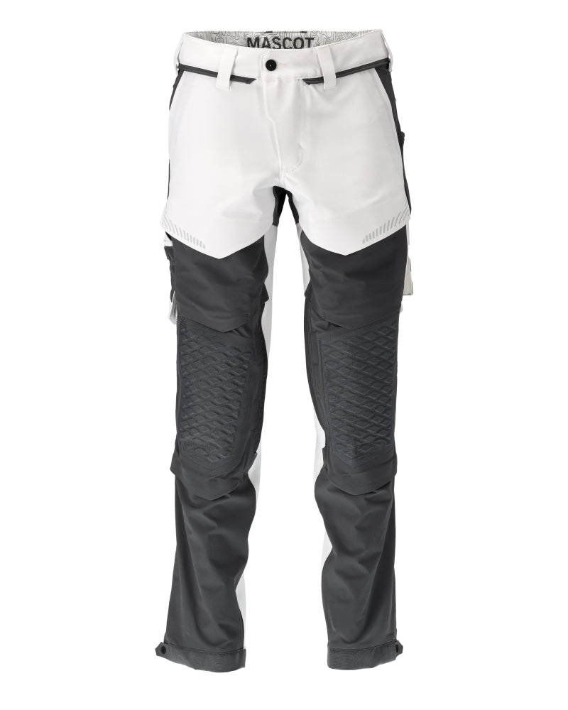 MASCOT® Hose mit Knietaschen 22279-605 Weiß/Anthrazitgrau