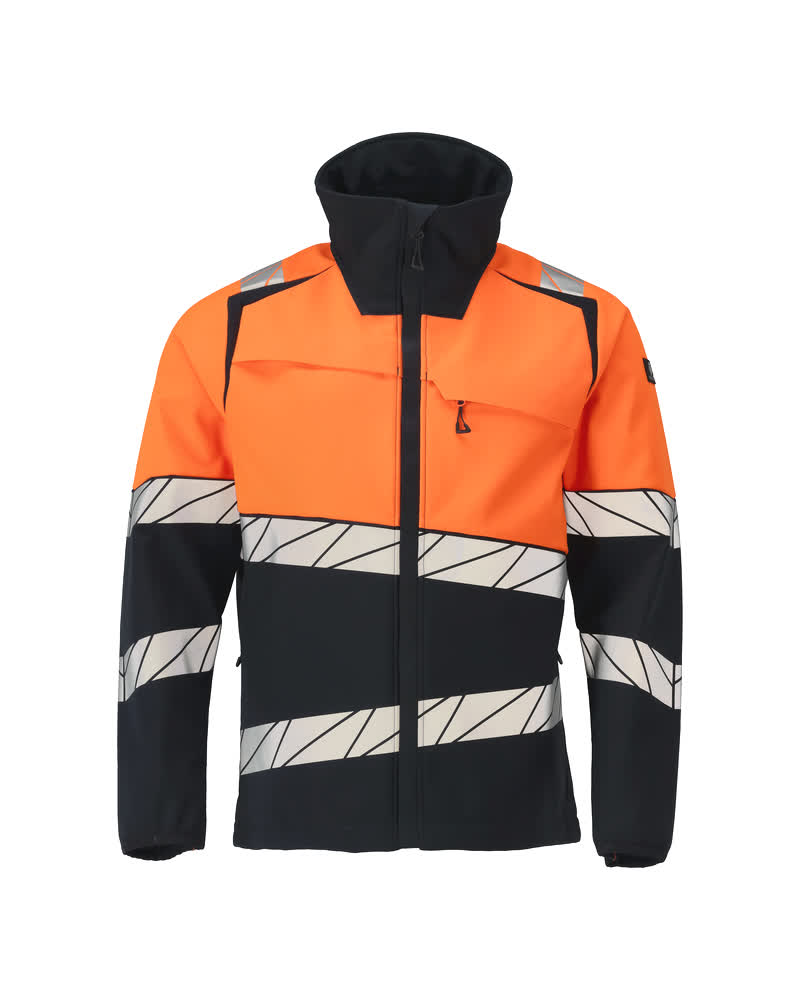 MASCOT® Softshelljacke 25002-246 Schwarzblau/Hi-vis Orange