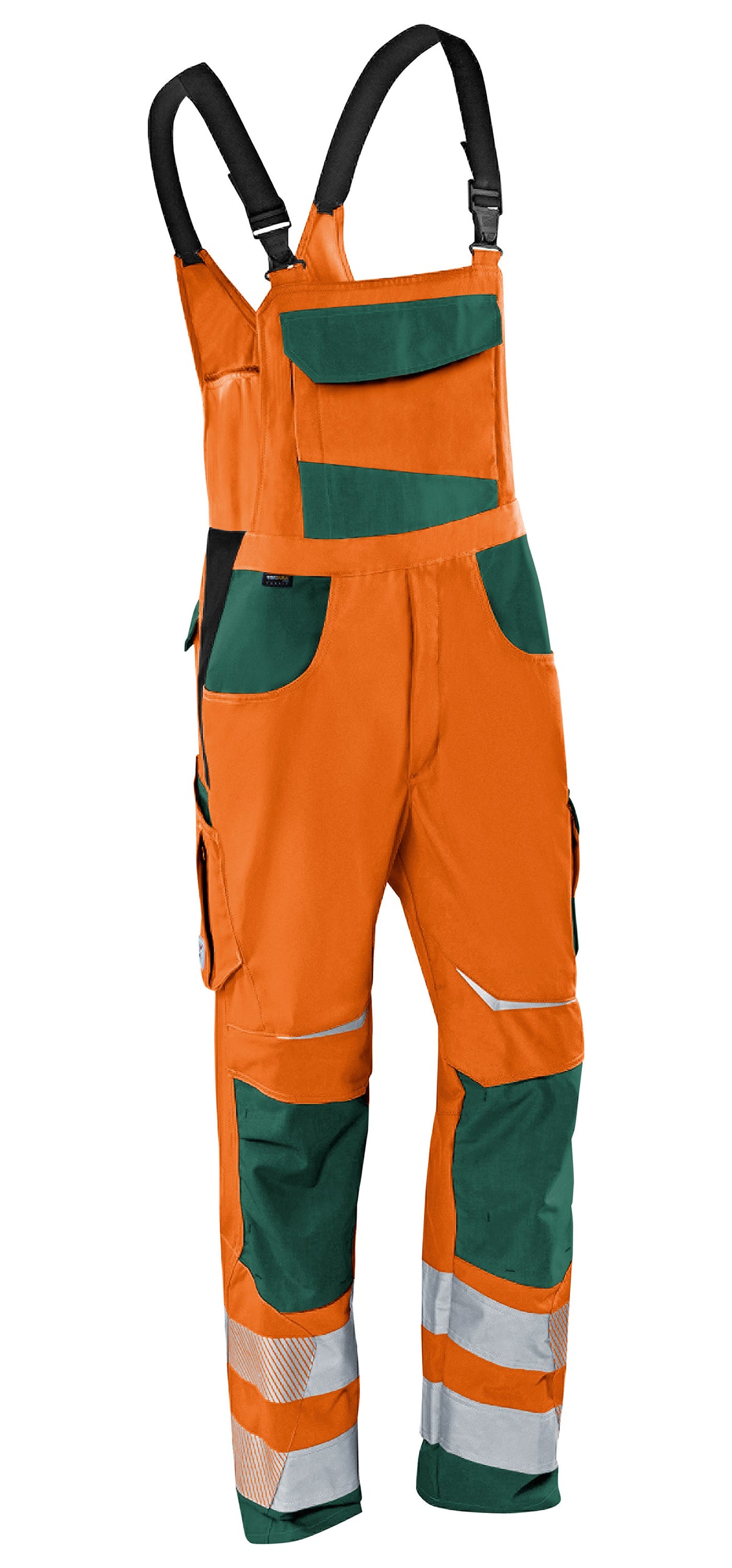 KÜBLER REFLECTIQ Latzhose PSA 2 3207 8340 warnorange/moosgrün