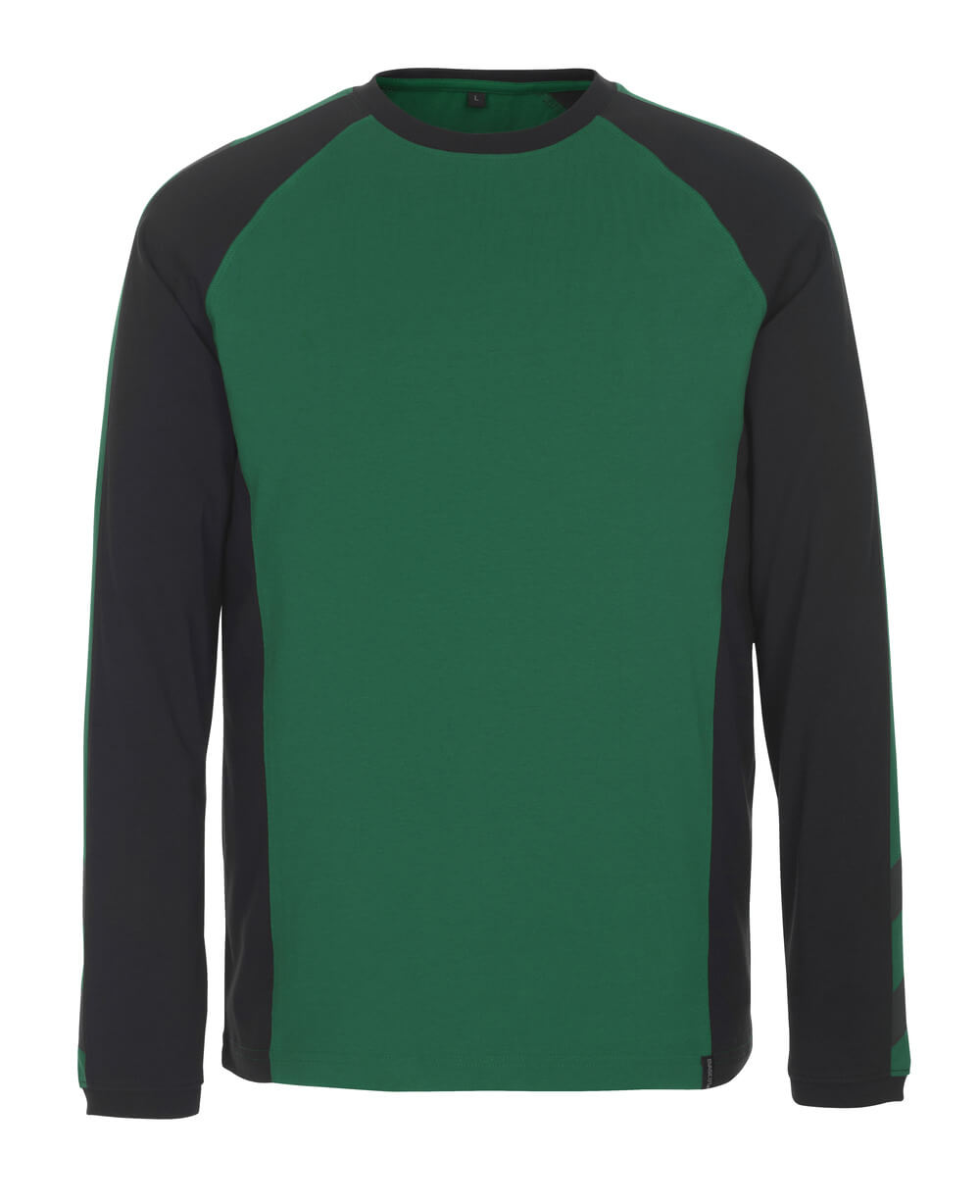 MASCOT® Bielefeld Langarmshirt 50568-959 Grün/Schwarz