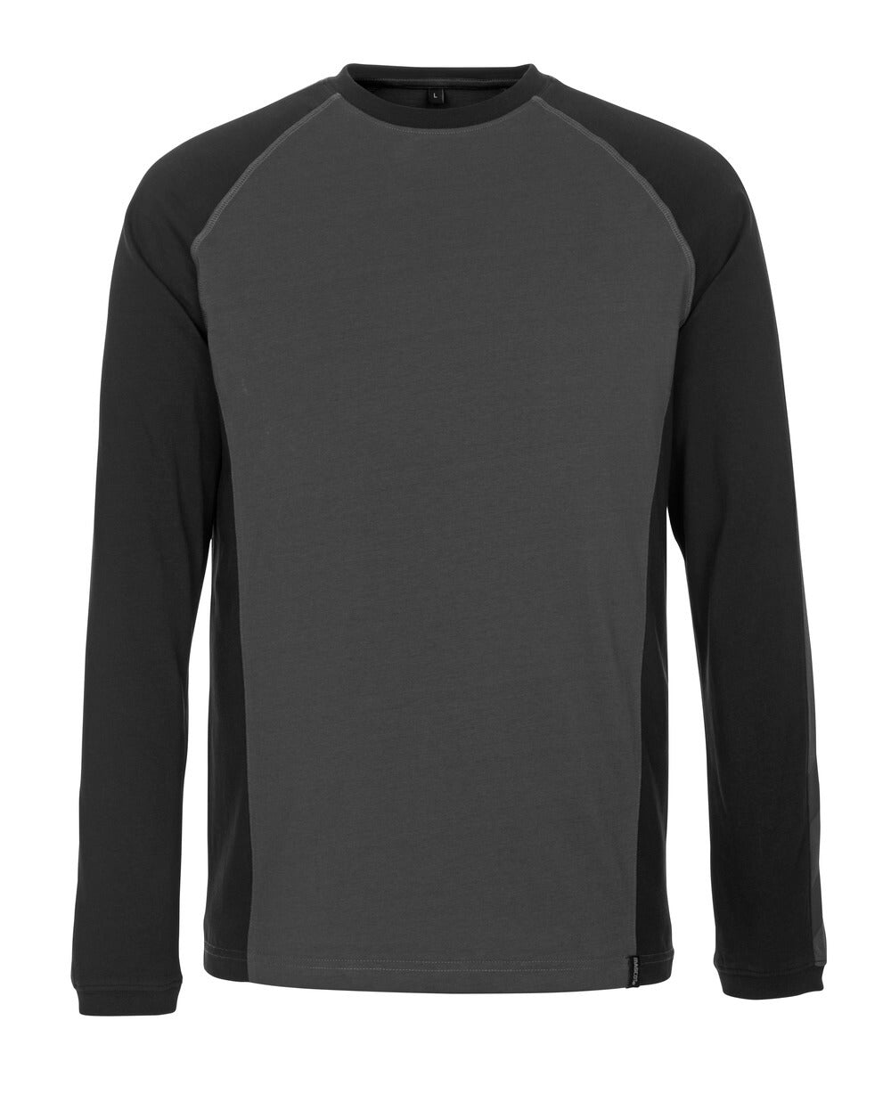 MASCOT® Bielefeld Langarmshirt 50568-959 Dunkelanthrazit/Schwarz