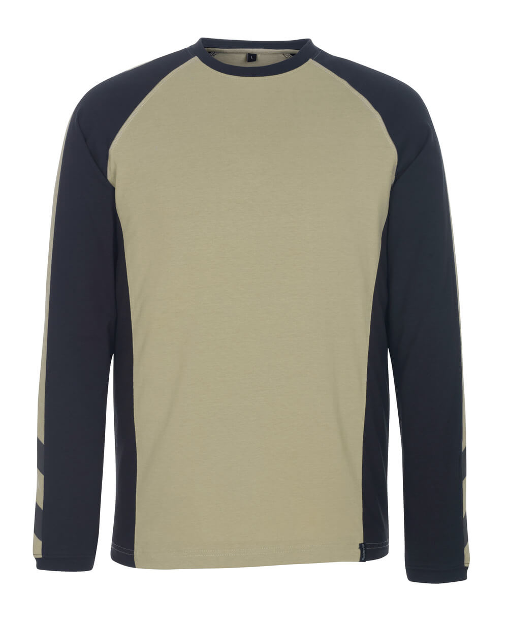 MASCOT® Bielefeld Langarmshirt 50568-959 Hellkhaki/Schwarz