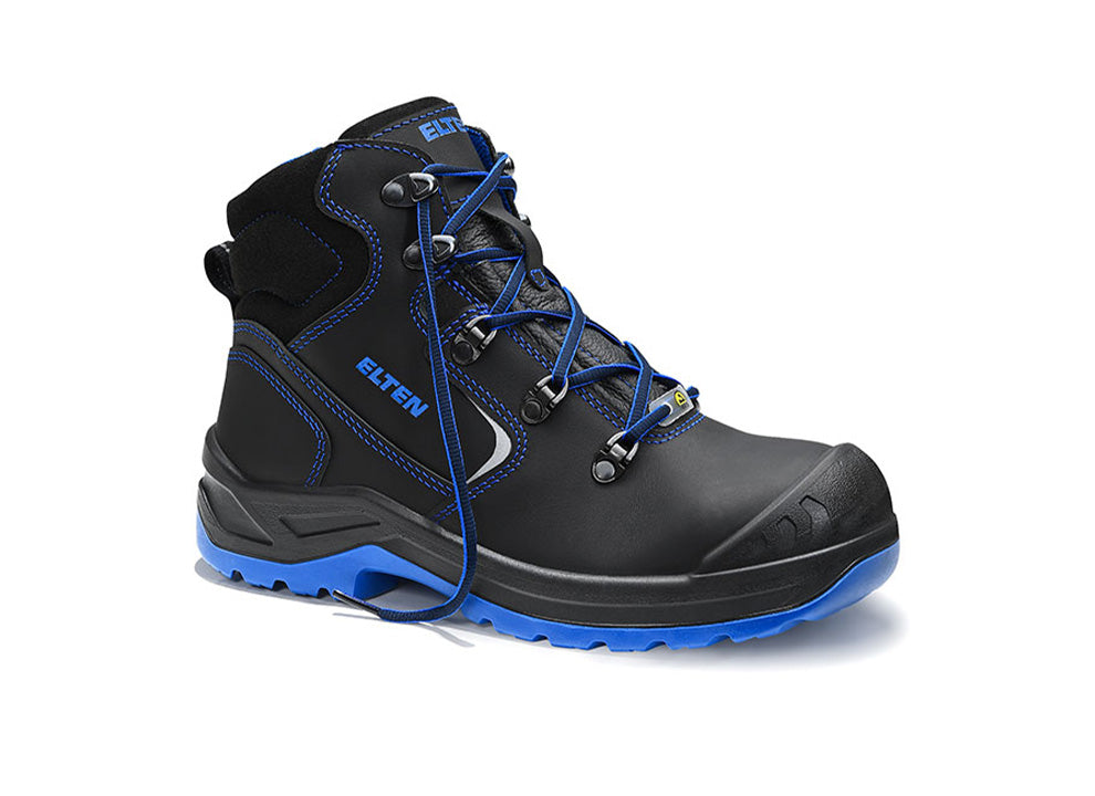 ELTEN LENA black-blue Mid ESD S3 – Damen-Sicherheitsschnürstiefel