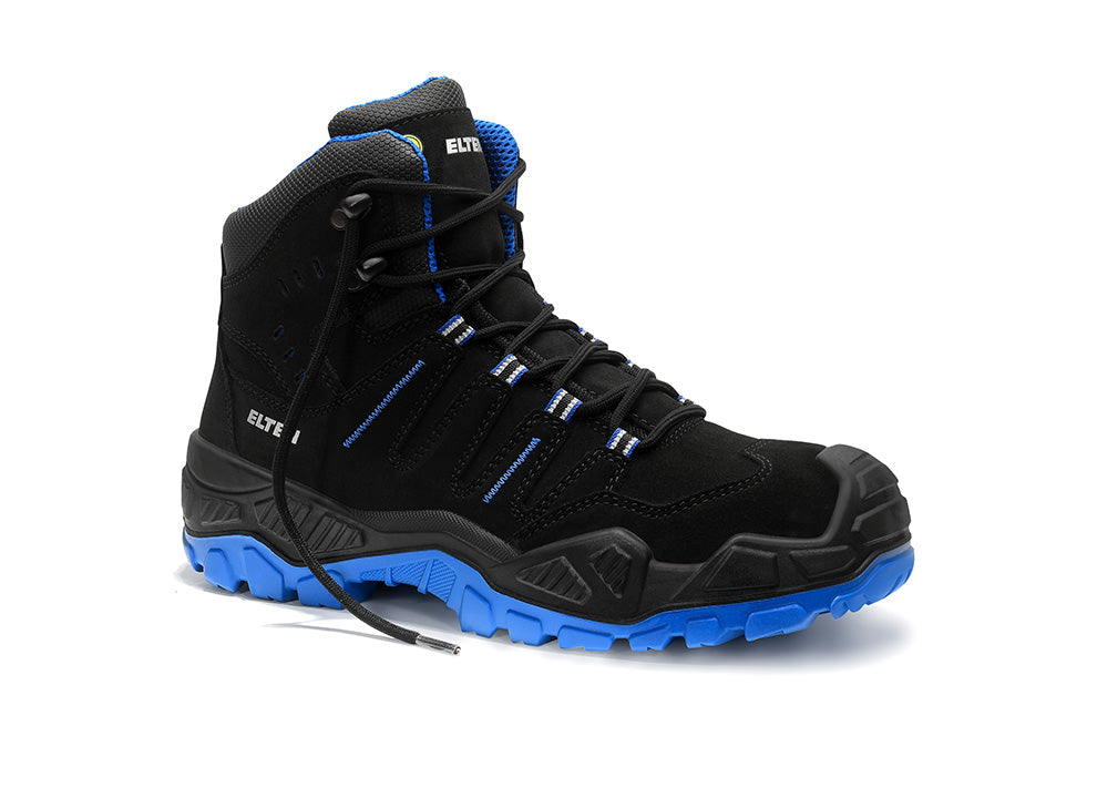 ELTEN QUENTIN black-blue Mid ESD S3S – Sicherheitsschnürstiefel