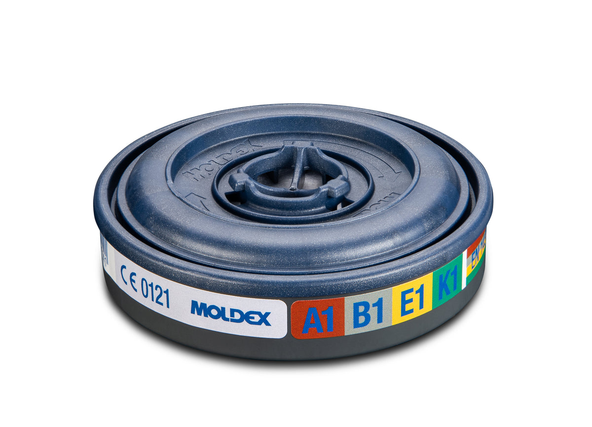 Moldex Gasfilter A1B1E1K1, für Serie 7000 + 9000, EasyLock®, organische Gase, anorganische Gase, Saure Gase und Ammoniak