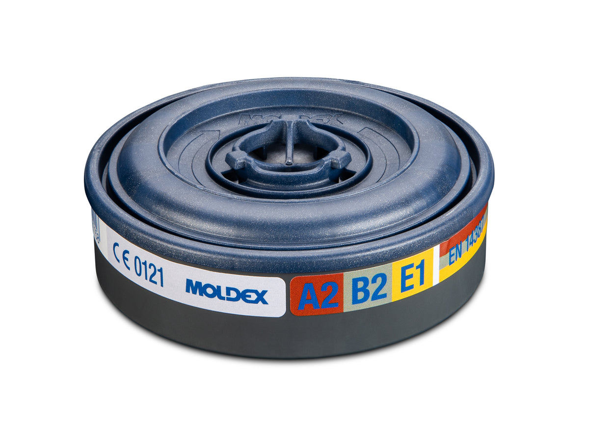 Moldex Gasfilter A2B2E1, für Serie 7000 + 9000, EasyLock®, organische Gase, anorganische Gase und Saure Gase