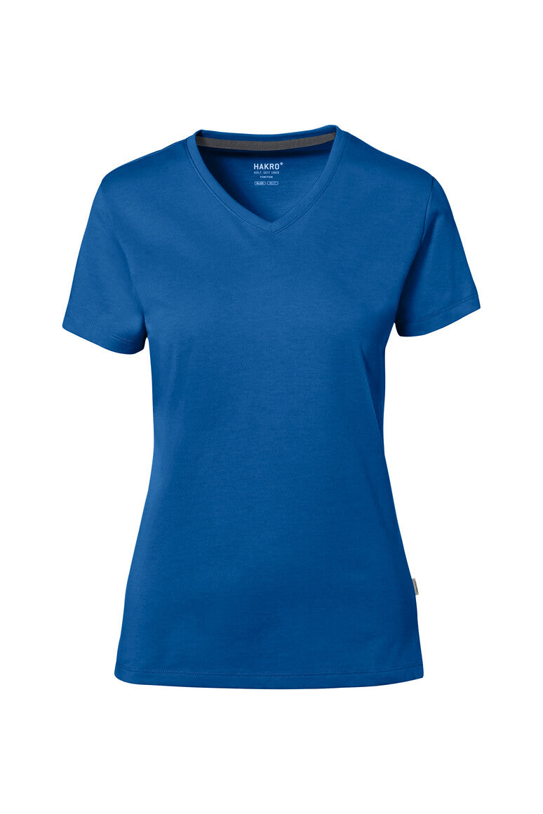 HAKRO COTTON TEC® Damen V-Shirt 169 royalblau