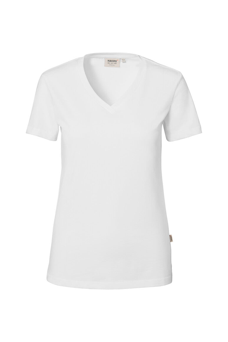 HAKRO Damen V-Shirt Stretch 172 weiß