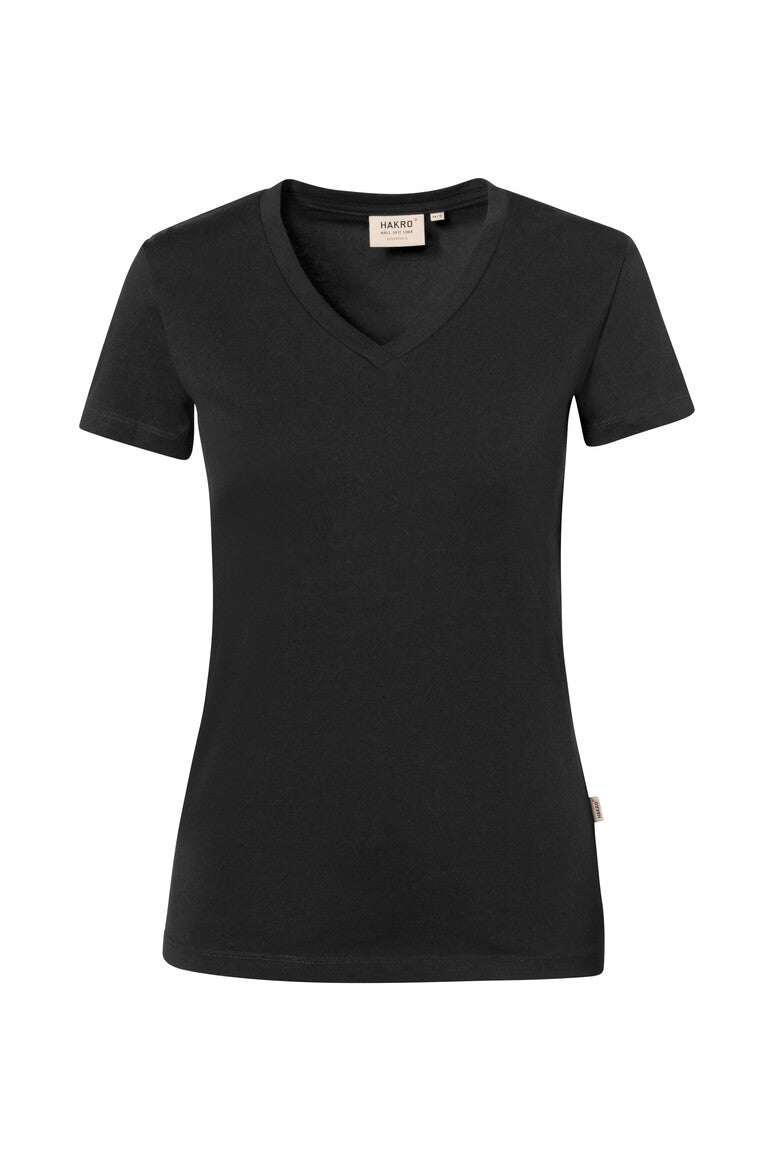 HAKRO Damen V-Shirt Stretch 172 schwarz