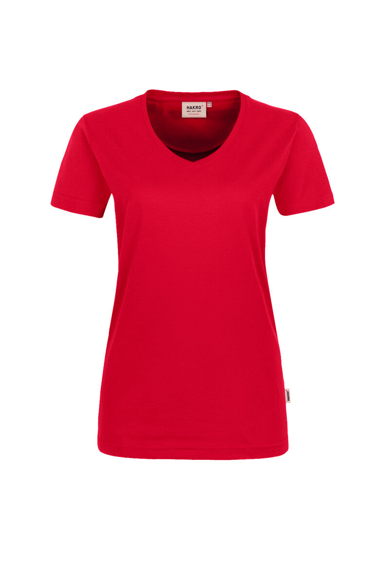 HAKRO Damen V-Shirt MIKRALINAR® 181 rot