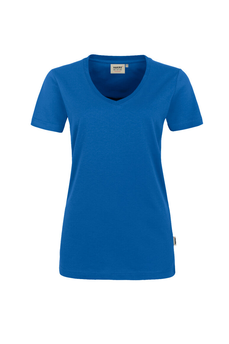 HAKRO Damen V-Shirt MIKRALINAR® 181 royalblau