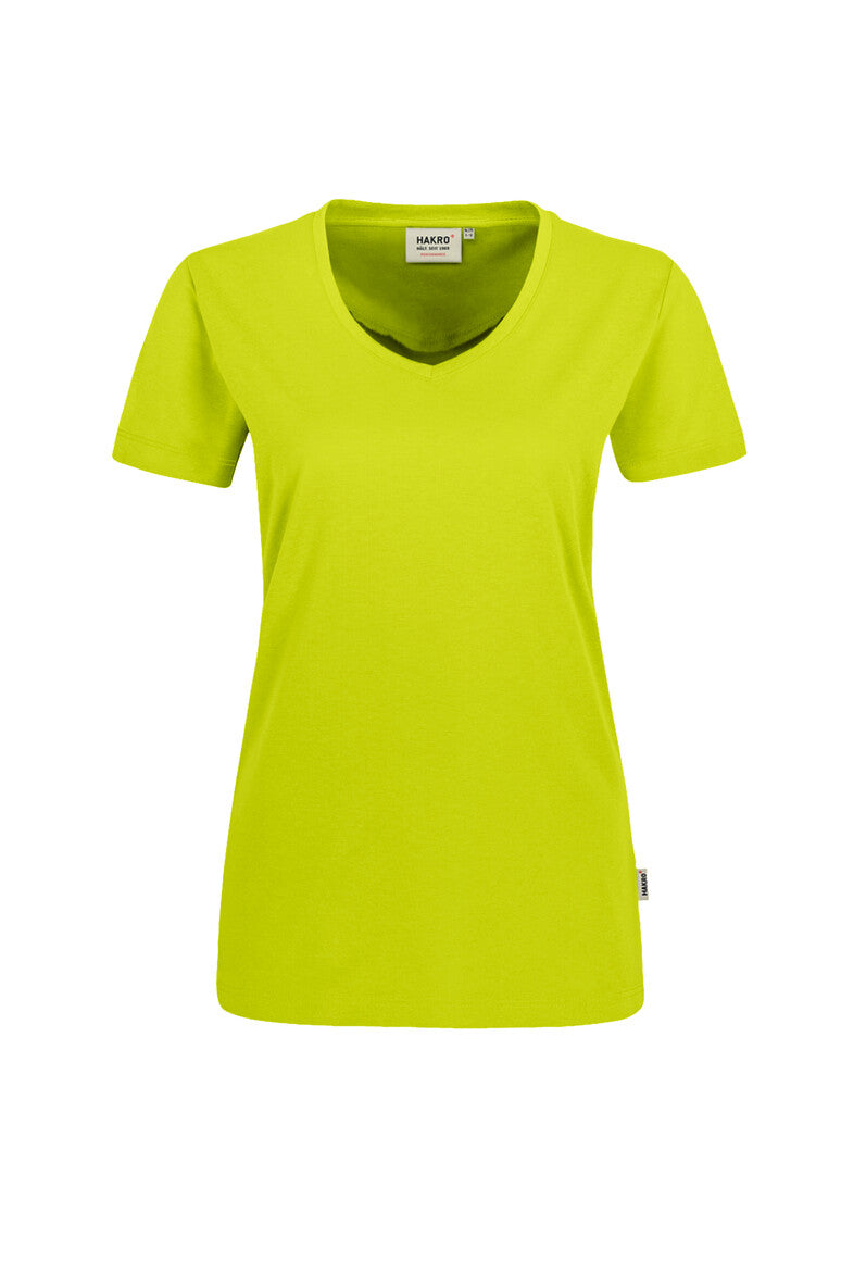 HAKRO Damen V-Shirt MIKRALINAR® 181 kiwi