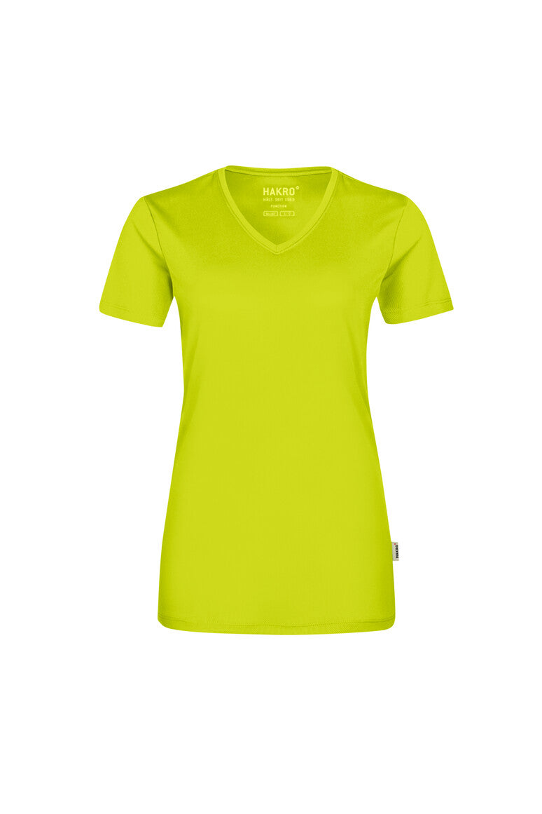 HAKRO Damen V-Shirt COOLMAX® ECO 187 kiwi