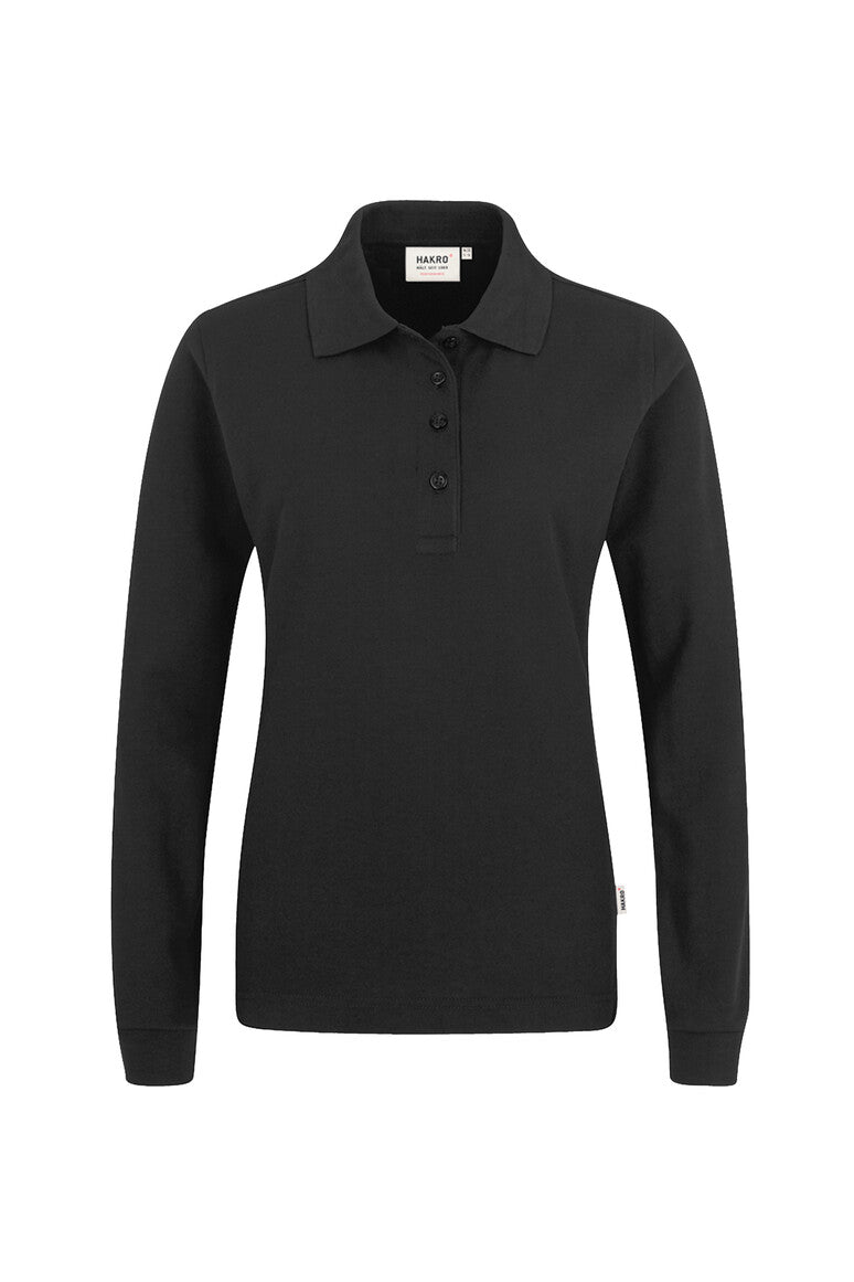 HAKRO Damen Longsleeve-Poloshirt MIKRALINAR® 215 schwarz