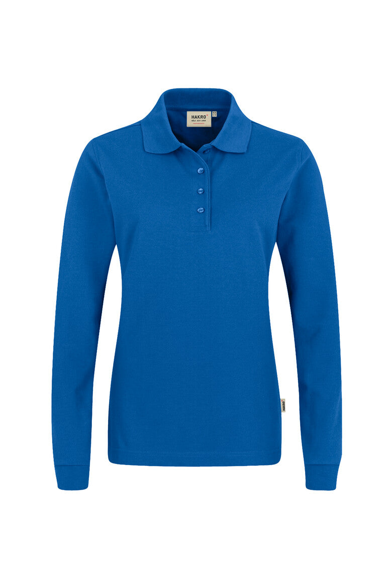 HAKRO Damen Longsleeve-Poloshirt MIKRALINAR® 215 royalblau