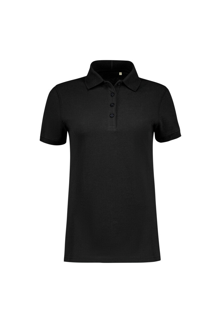 Label-Free Damen Poloshirt Heavy MIKRALINAR® ECO 303 schwarz