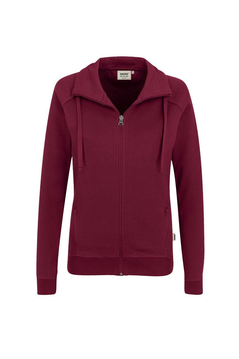 HAKRO Damen Sweatjacke Premium 406 weinrot