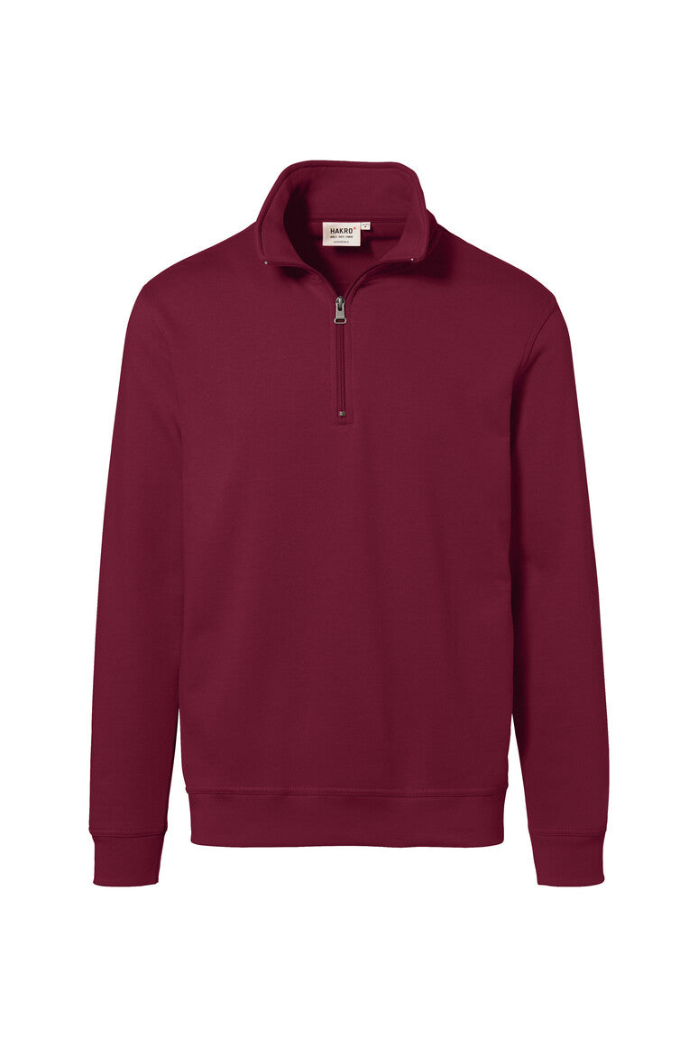 HAKRO Zip-Sweatshirt Premium 451 weinrot