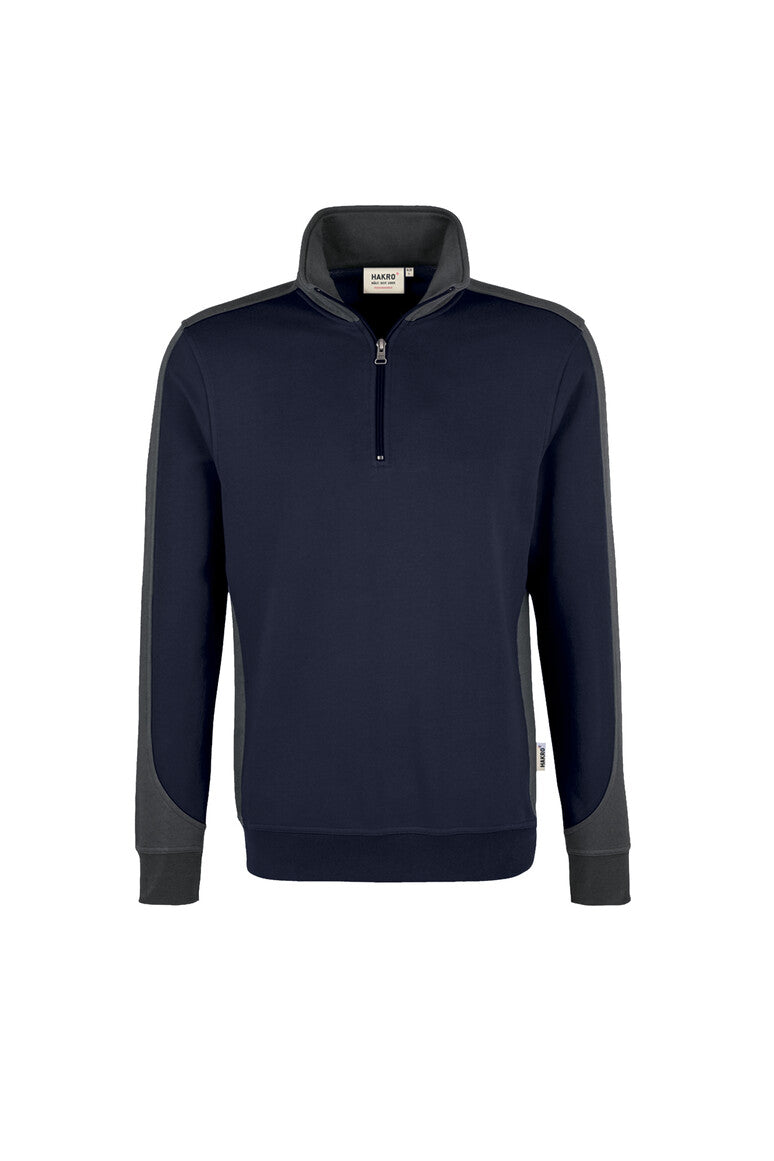 HAKRO Zip-Sweatshirt Contrast MIKRALINAR® 476 tinte/anthrazit