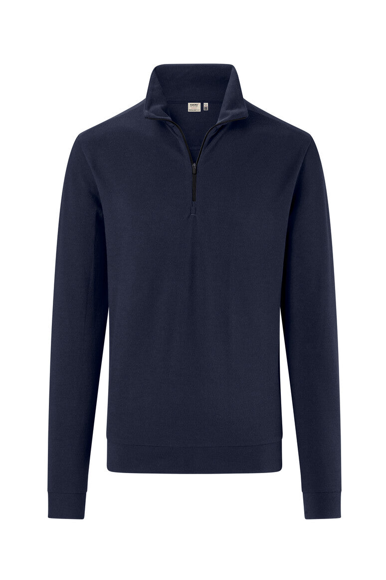 HAKRO Zip-Longsleeve Piqué MIKRALINAR® ECO 535 tinte