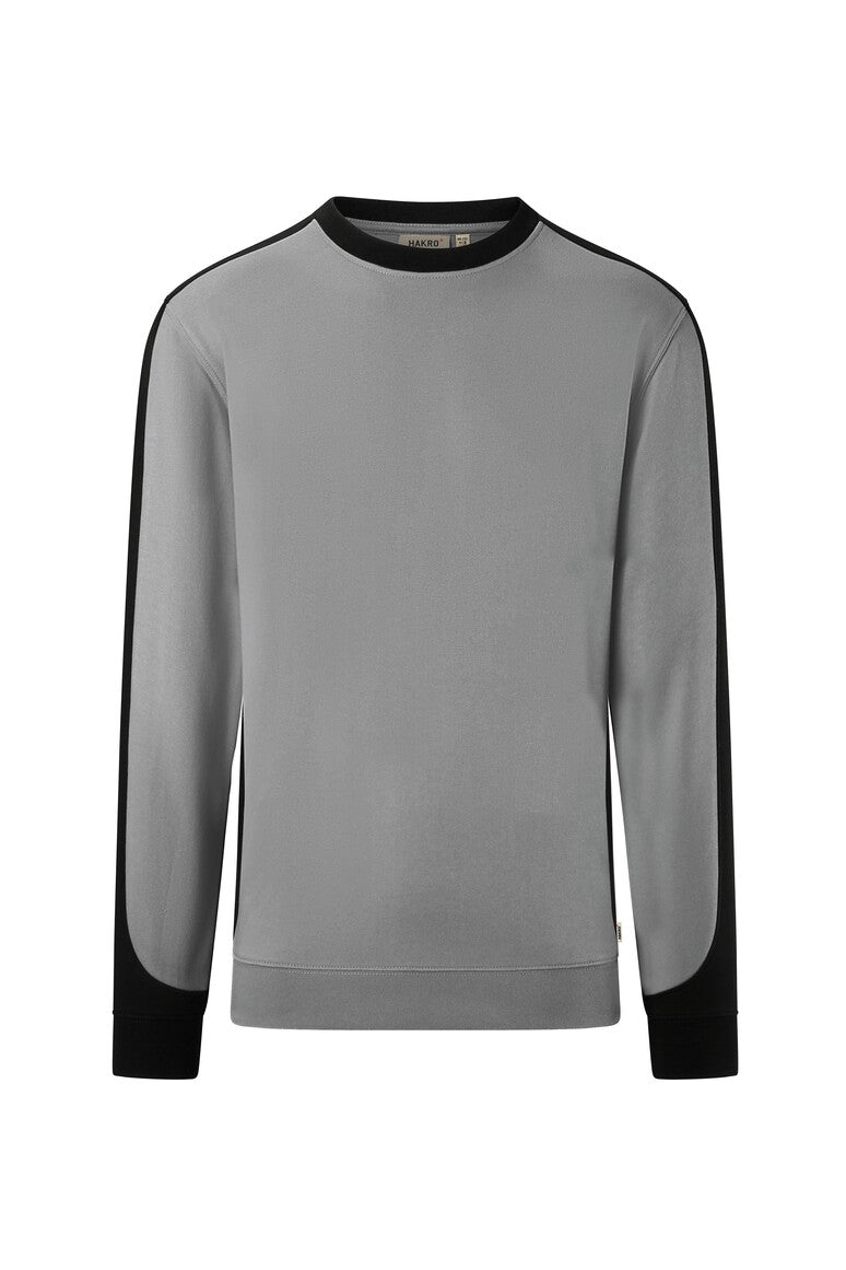 HAKRO Sweatshirt Contrast MIKRALINAR® ECO 549 titan/schwarz