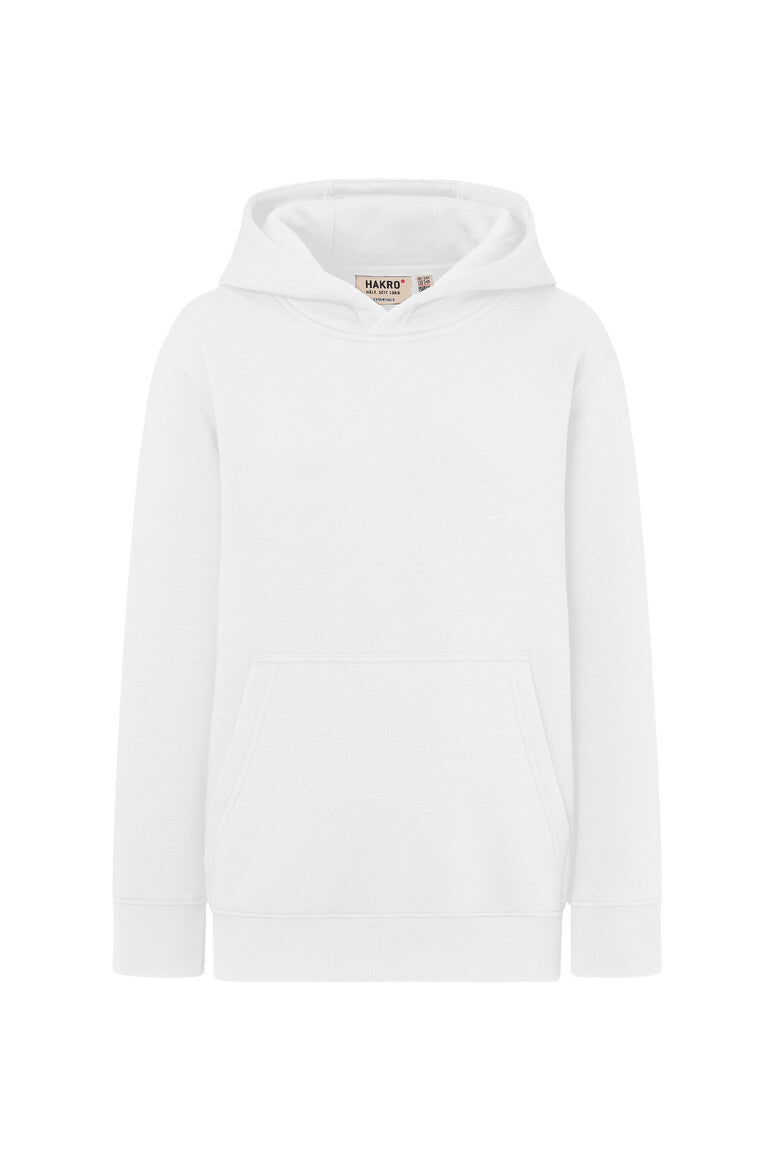 HAKRO Kinder Kapuzen-Sweatshirt Bio-Baumwolle 562 weiß