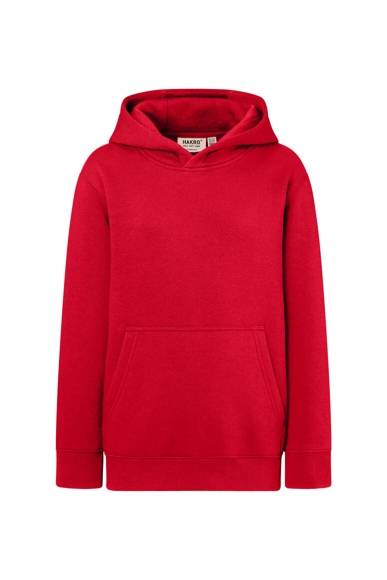 HAKRO Kinder Kapuzen-Sweatshirt Bio-Baumwolle 562 rot