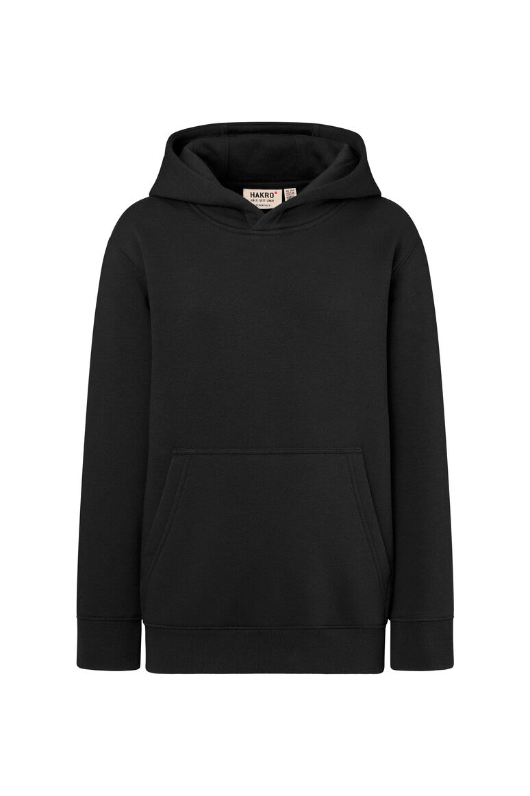 HAKRO Kinder Kapuzen-Sweatshirt Bio-Baumwolle 562 schwarz