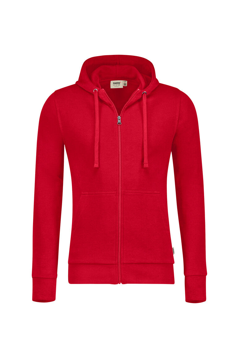 HAKRO Kapuzen-Sweatjacke Premium 605 rot