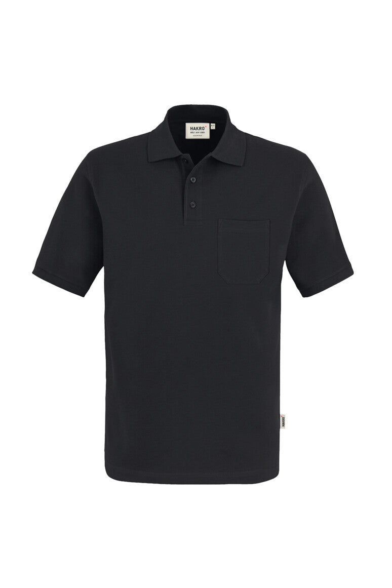 HAKRO Pocket-Poloshirt Top 802 schwarz