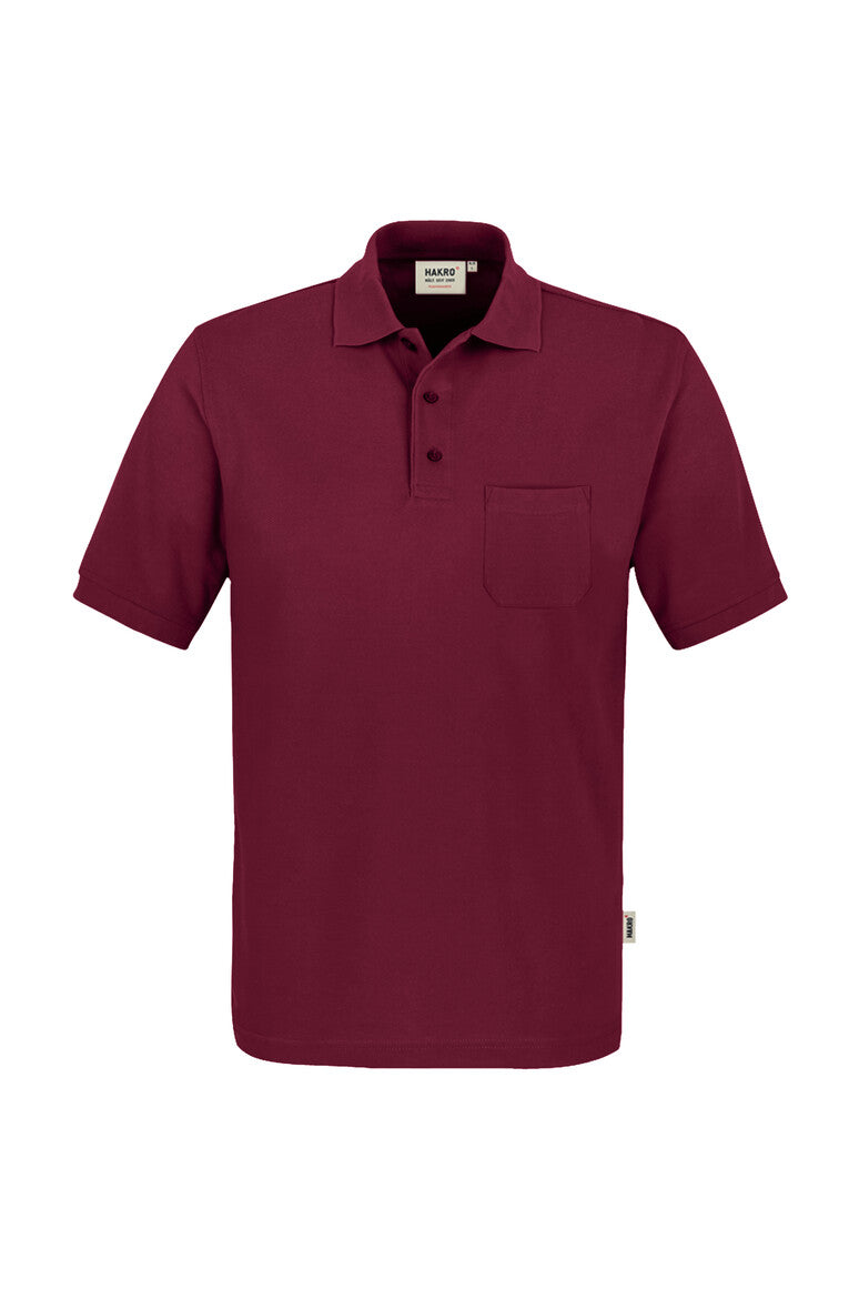 HAKRO Pocket-Poloshirt MIKRALINAR® 812 weinrot