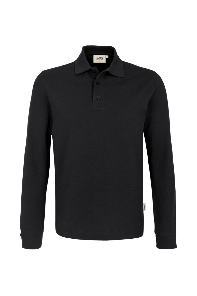 HAKRO Longsleeve-Poloshirt MIKRALINAR® 815 schwarz