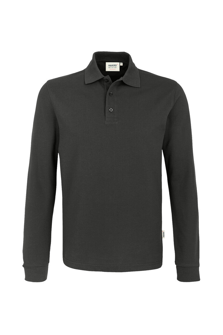 HAKRO Longsleeve-Poloshirt MIKRALINAR® 815 karbongrau