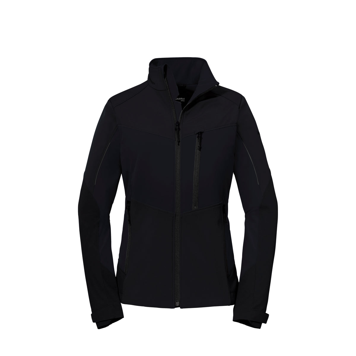 Allwettertalent Jacke Damen Schwarz – Vorderansicht