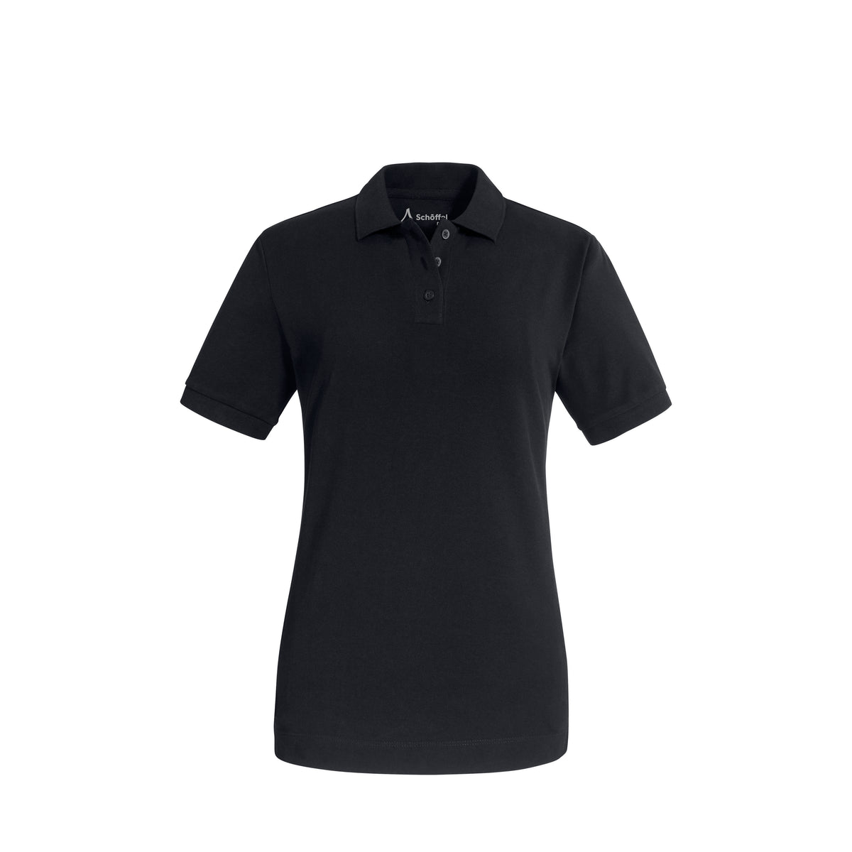 Lieblings Polo CW GOTS Damen Schwarz – Vorderansicht