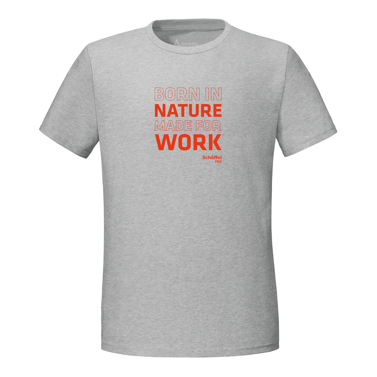 Made for work T-Shirt Unisex Hellgrau meliert – Vorderansicht