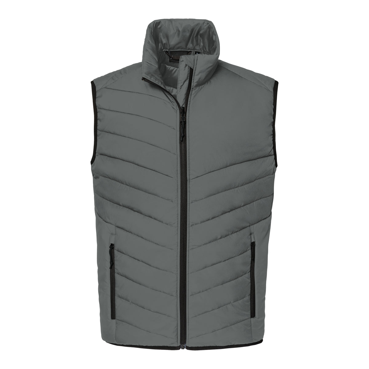 Winterspeck Weste ZipIn Herren Grau – Vorderansicht